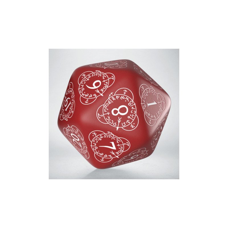 Q Workshop - Großer Würfel: D20 - Red & white