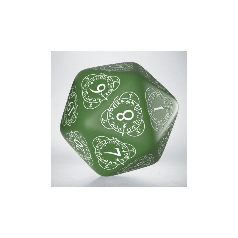 Q Workshop - Großer Würfel: D20 - Green & white