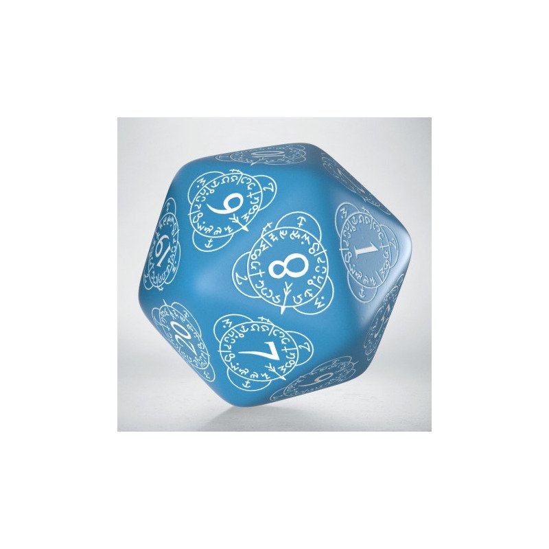 Q Workshop - Großer Würfel: D20 - Blue & white
