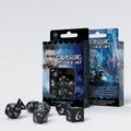 Q Workshop - Classic RPG: 7er RPG Würfel Set - Black & white