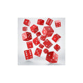 Q Workshop - Full Pack: 20er Set D6 Würfel - Red&White