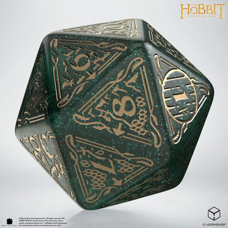 The Hobbit Spindown D20 - Verdant TCG Jumbo Die: Verdant