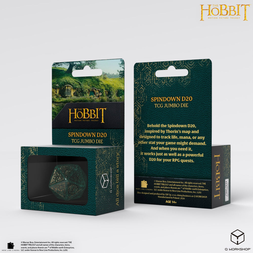 The Hobbit Spindown D20 - Verdant TCG Jumbo Die: Verdant