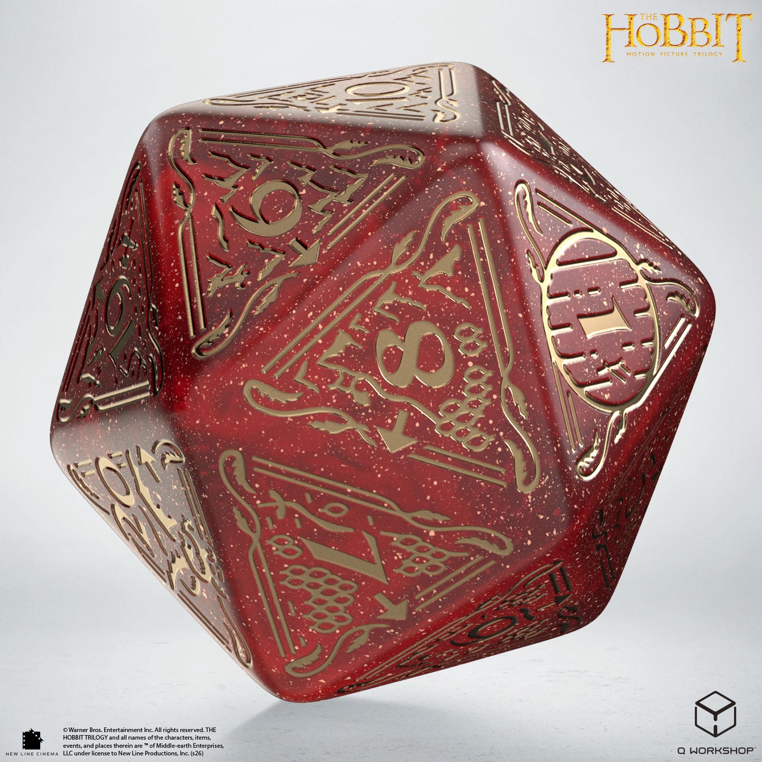The Hobbit Spindown D20 - Ember TCG Jumbo Die: Ember