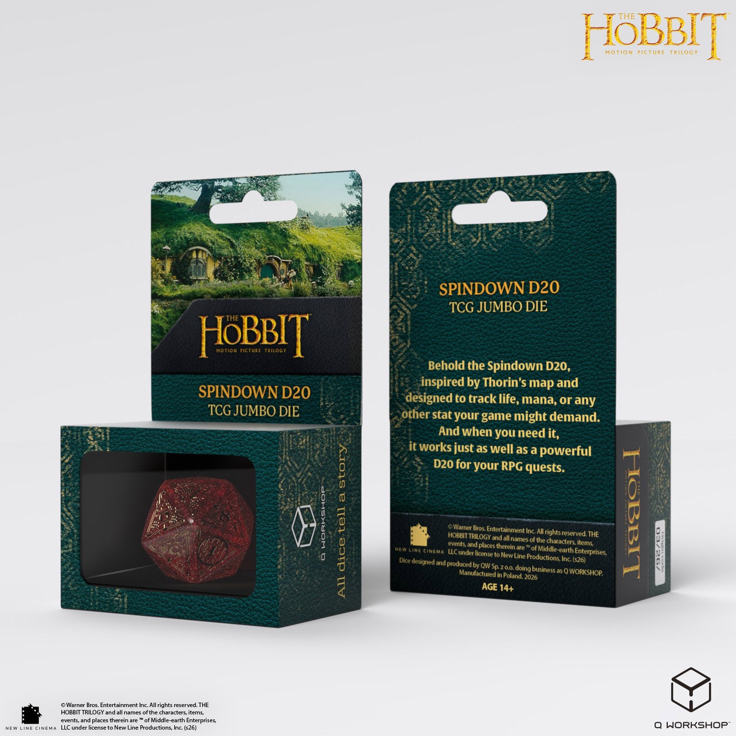 The Hobbit Spindown D20 - Ember TCG Jumbo Die: Ember