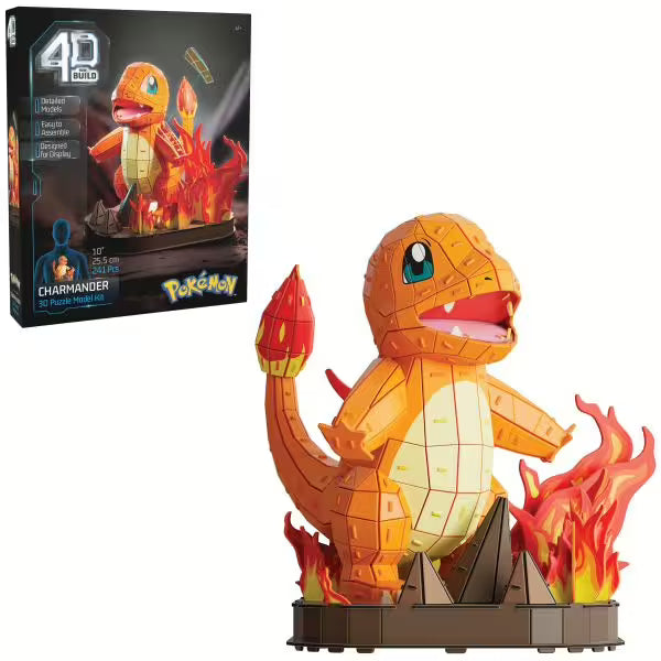 Spin Master - Glumanda 4D Build Puzzle - Pokémon - ab 12 Jahren