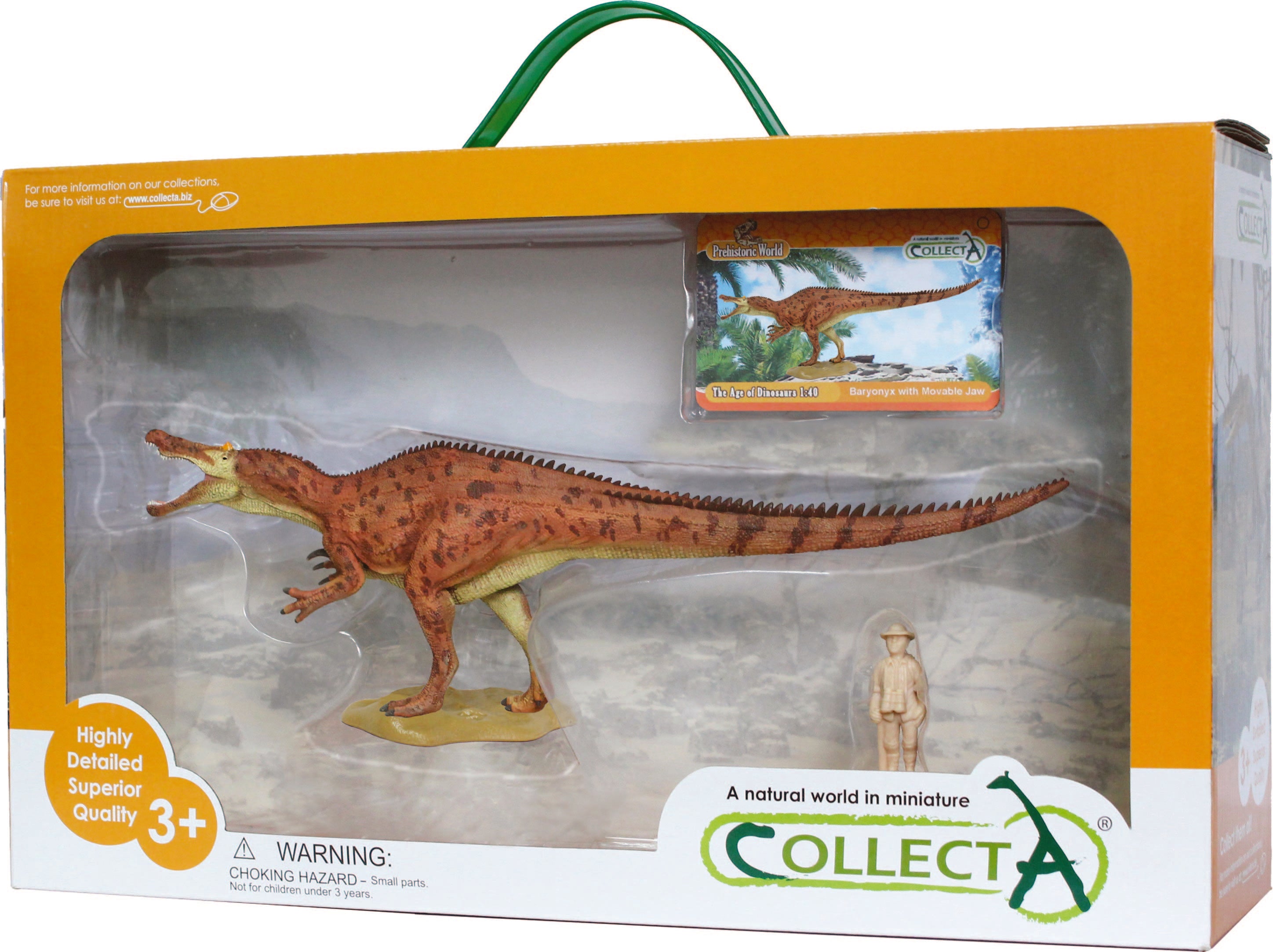 CollectA - 84129 - BARYONYX MIT BEWEGLICHEM KIEFER, 1:40 DELUXE WINDOW BOX
