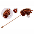 Steckenpferd - Farbe: Rot/Braun (Fuchs) - mit Sound - 100cm - ab 2 Jahren