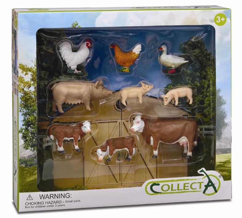 CollectA - 89130 - * 9 ST BAUERNHOF LEBEN SET, WINDOW BOX