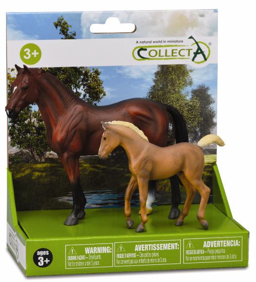 CollectA - 89255 - * 2 ST PFERDE-LEBEN SET PLATFORM
