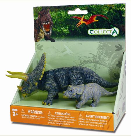 CollectA - 89312 - 2 ST DINOSAURIERSET SET, PLATFORM