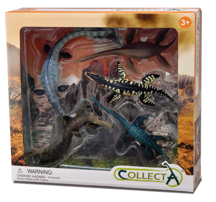 CollectA - 89356 - 5 ST PRÄHISTORISCHE SEEMONSTER SET, WINDOW BOX