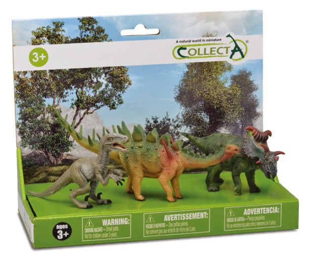 CollectA - 89560 - 3 ST DINOSAURIER SET PLATFORM