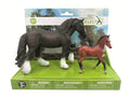 CollectA - 89563 - 2 ST PFERDE LEBEN SET PLATFORM