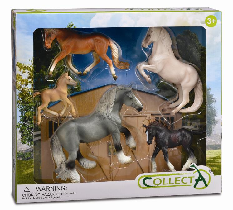 CollectA - 89670 - * 5 ST PFERDE LEBEN SET BOX
