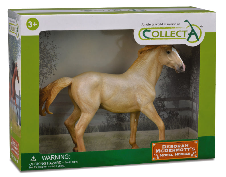 CollectA - 89807 - MUSTANG HENGST HELL PALOMINO 1:12 DELUXE, WINDOW BOX