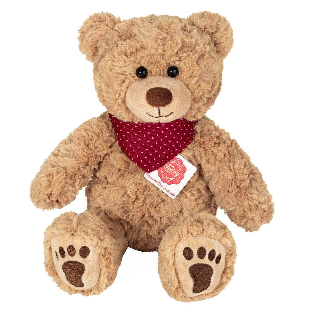 Teddy Curtis mit rotem Halstuch 30 cm