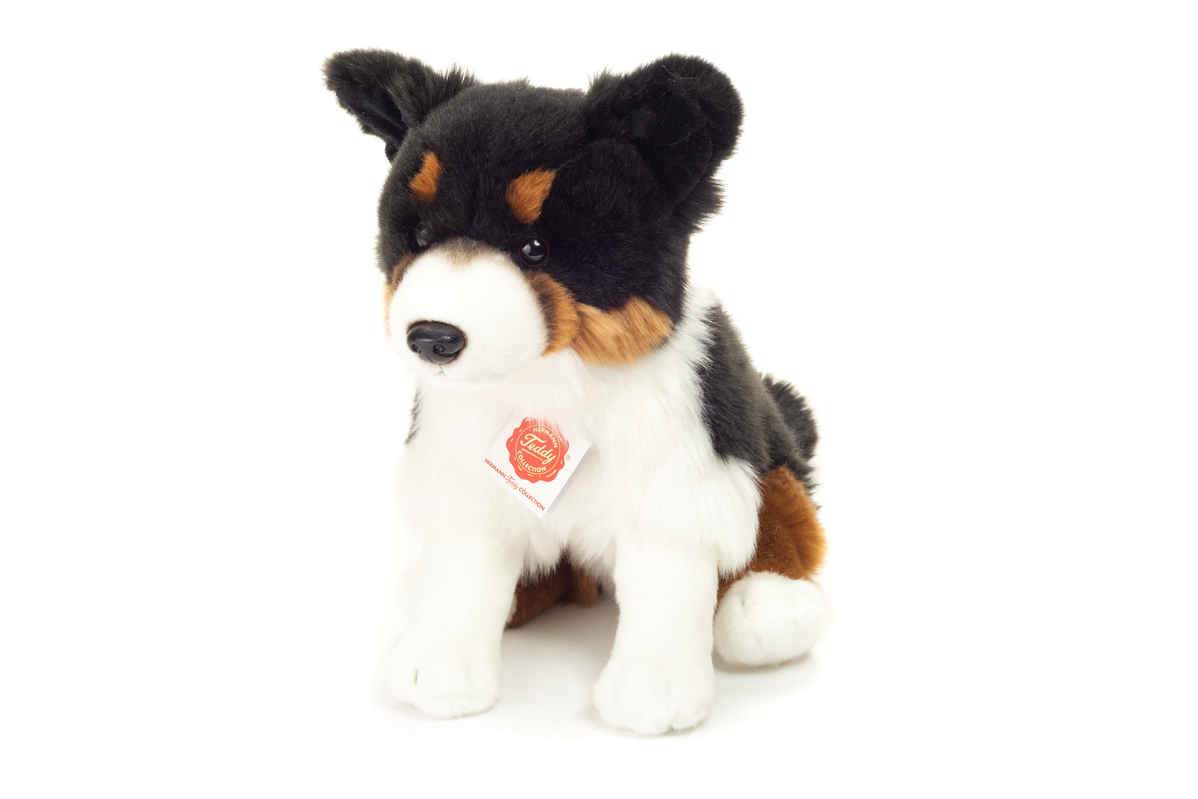 Tri-color Border Collie sitzend 30 cm