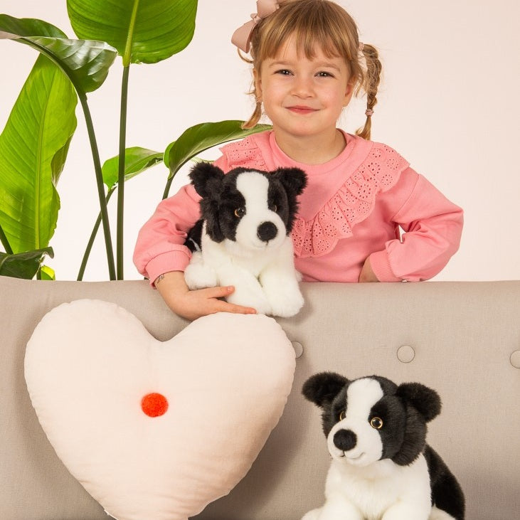 Border Collie Welpe sitzend 25 cm