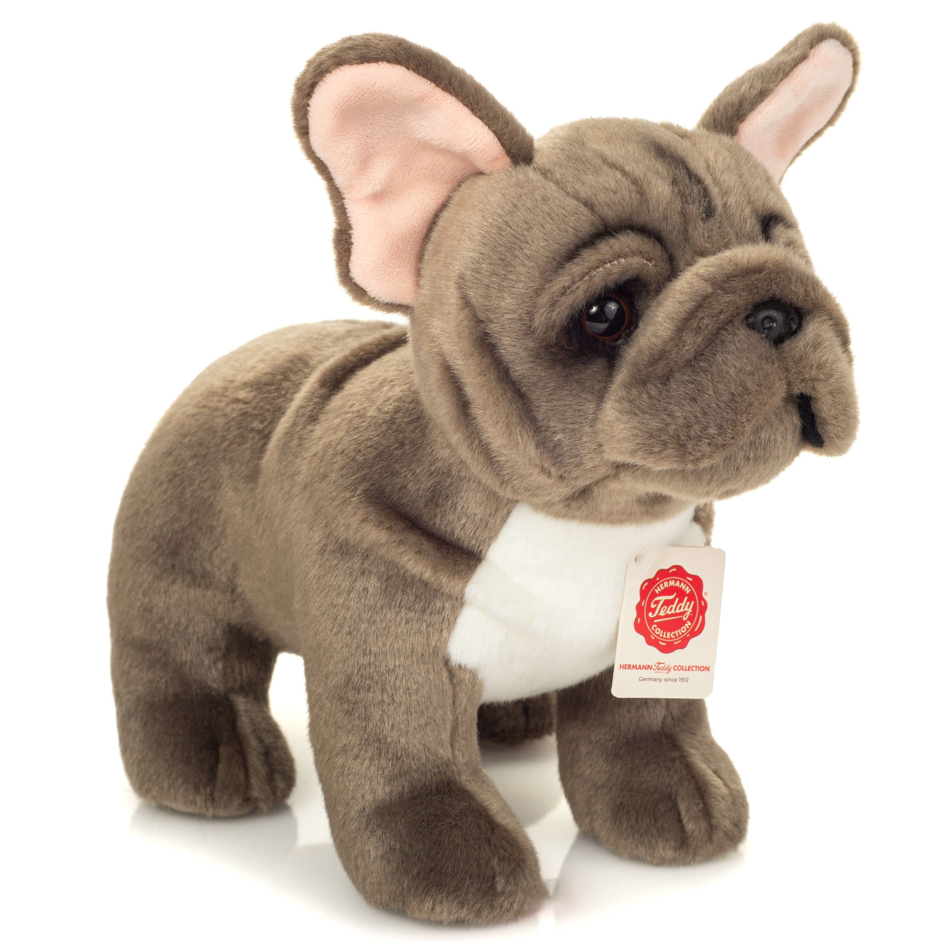 Französische Bulldogge stehend grau 30 cm