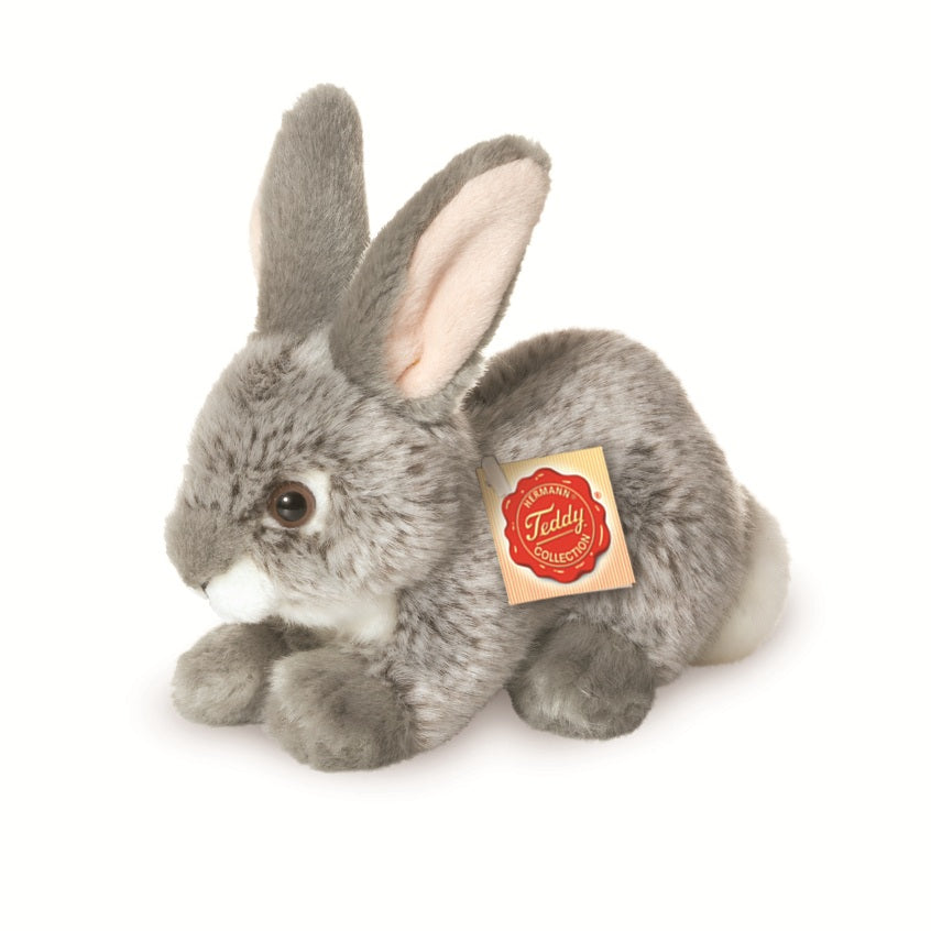 Hase sitzend grau 18 cm