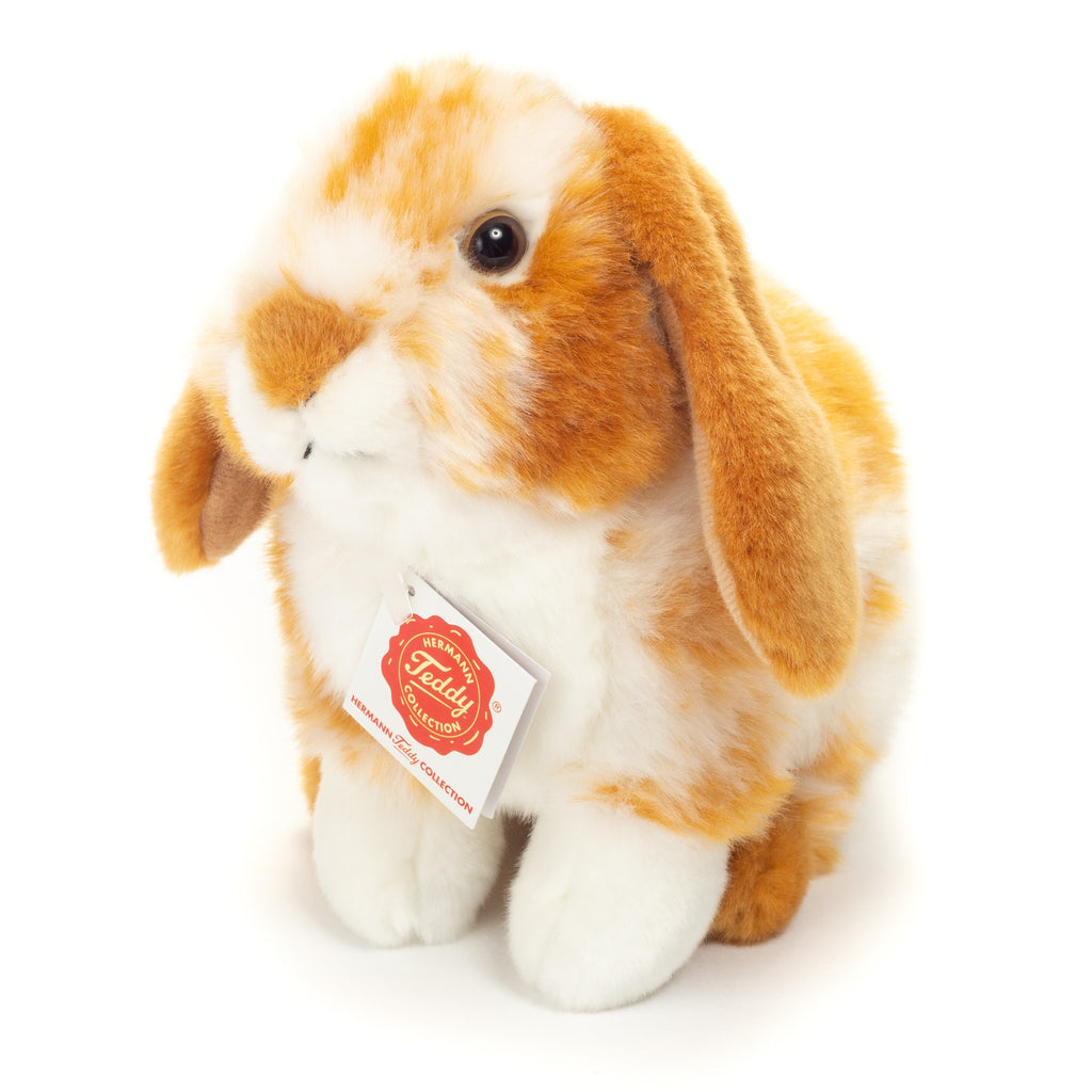 Hase sitzend hellbraun/weiß gescheckt 20 cm