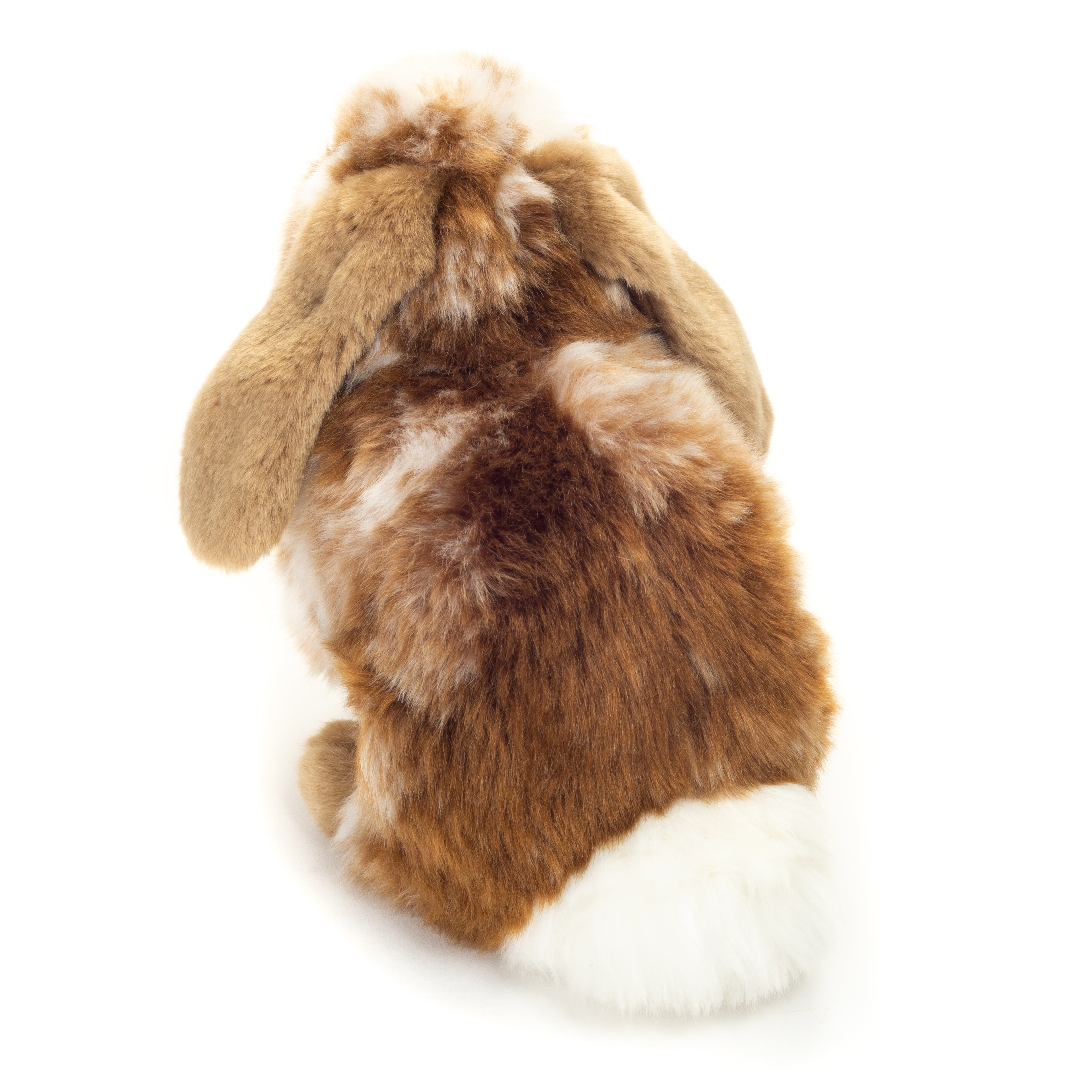 Hase sitzend dunkelbraun/weiß gescheckt 20 cm
