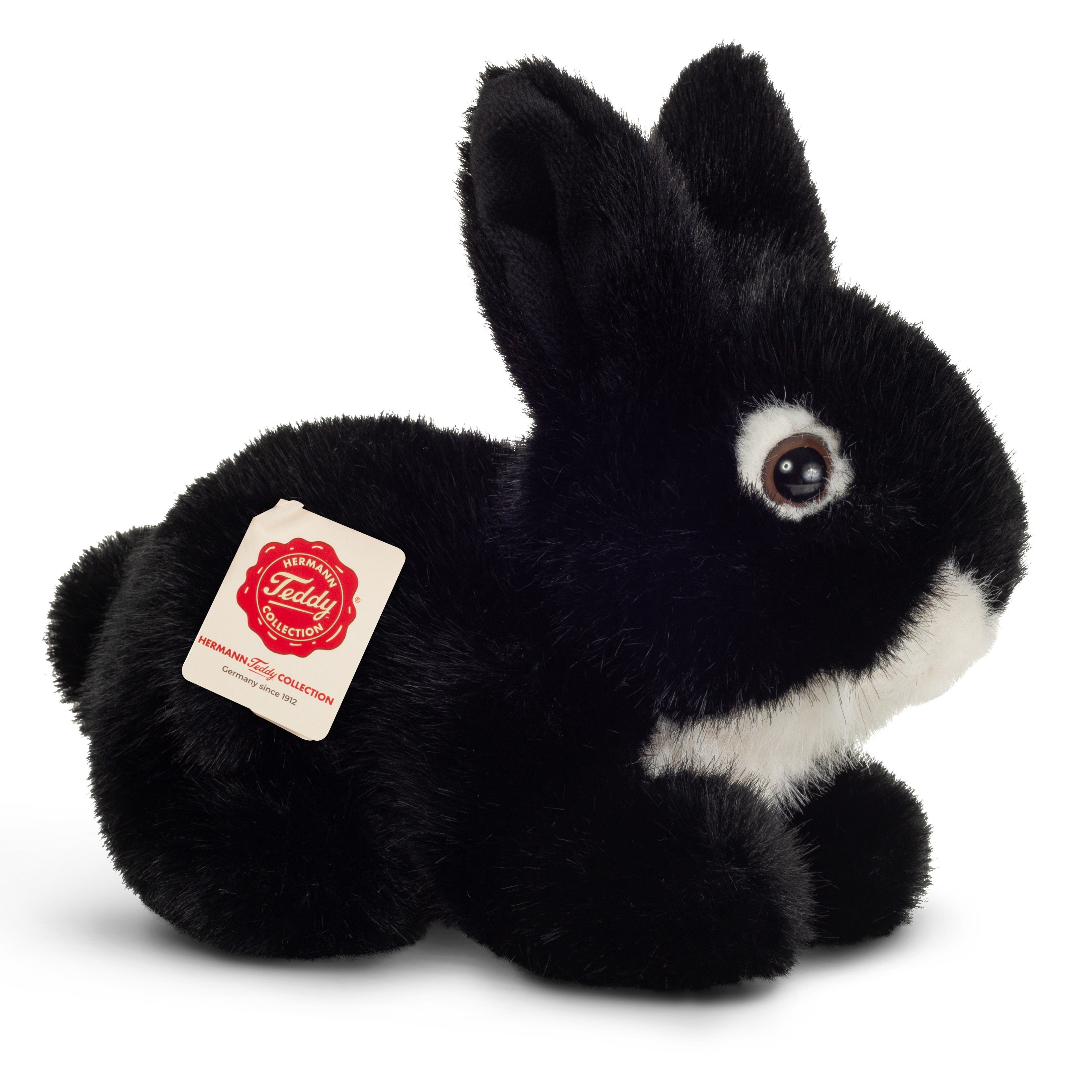 Hase sitzend schwarz 17 cm