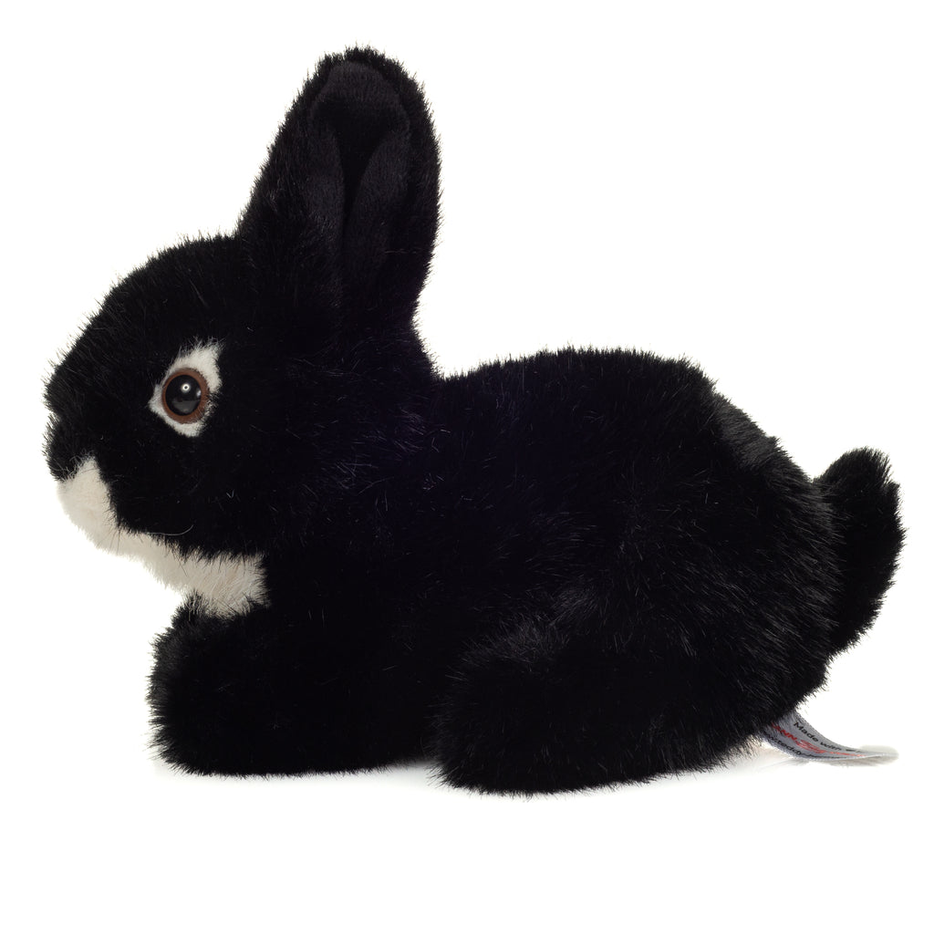 Hase sitzend schwarz 17 cm