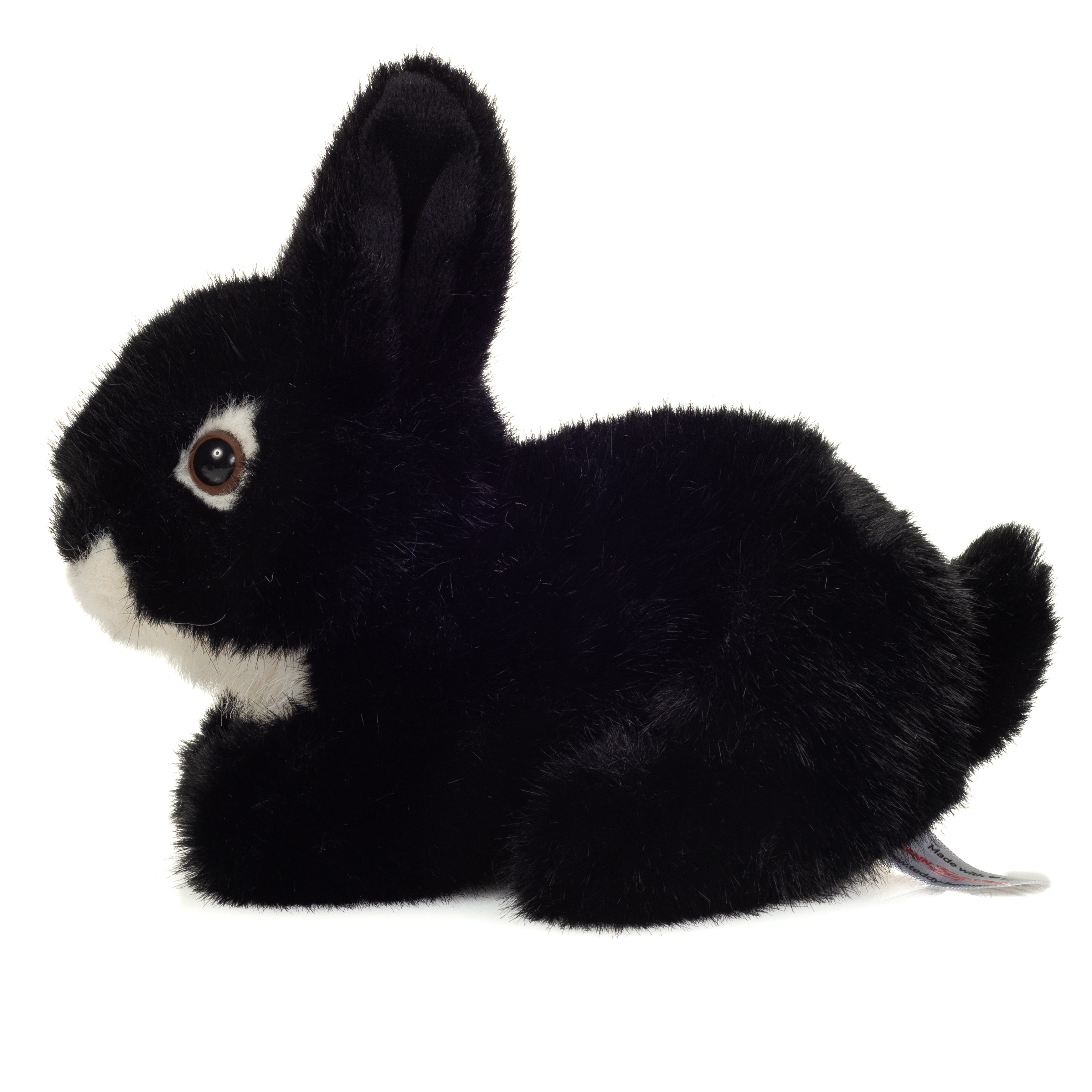 Hase sitzend schwarz 17 cm