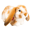 Hase liegend hellbraun-weiss gescheckt 30 cm