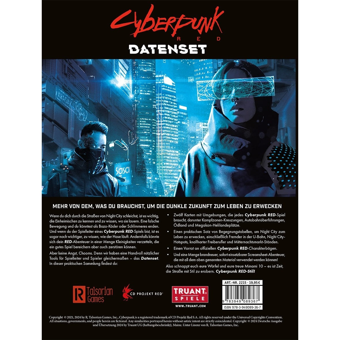 Cyberpunk RED - Erweiterung - Datenset - Deutsche Ausgabe