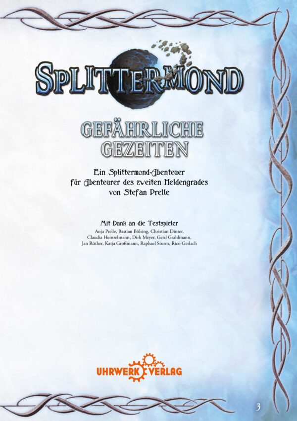 Splittermond - Abenteuer - Gefährliche Gezeiten - Soft Cover - Deutsche Ausgabe