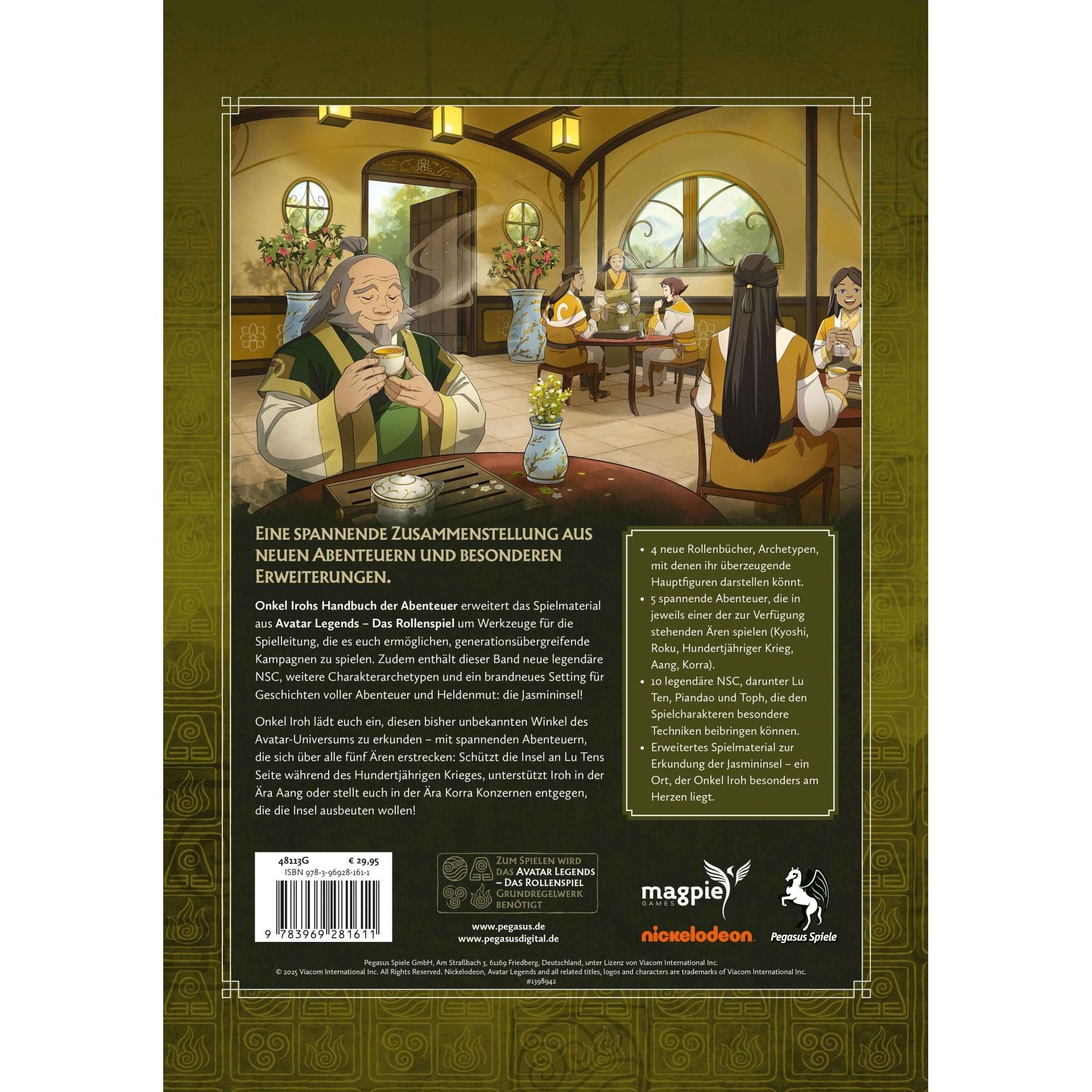 Avatar Legends: Das Rollenspiel - Handbuch - Onkel Irohs Handbuch der Abenteuer - Hardcover - Deutsche Ausgabe