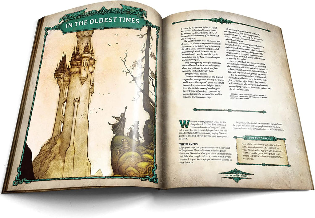 Dragonbane - BOX - inkl. Abenteuerbuch, Regelbuch, Soloabenteuer und vielem mehr, vollfarbig - Deutsche Ausgabe