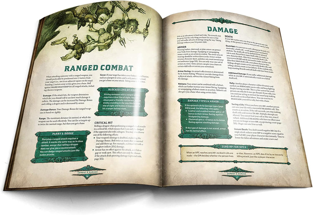 Dragonbane - BOX - inkl. Abenteuerbuch, Regelbuch, Soloabenteuer und vielem mehr, vollfarbig - Deutsche Ausgabe