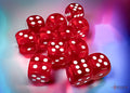 Chessex - 12er Box Würfel - Translucent Red/white 16mm D6 Dice Block (12 dice)
