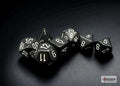 Chessex - 7er Set Würfel - Opaque Black/white Polyhedral 7-Dice Set
