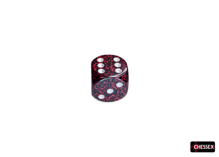 Chessex - 12er Box Würfel - Speckled Silver Volcano 16mm D6 Dice Block (12 dice)