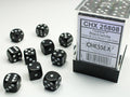 Chessex - 36er Box Würfel - Opaque Black/white 12mm D6 Dice Block (36 dice)