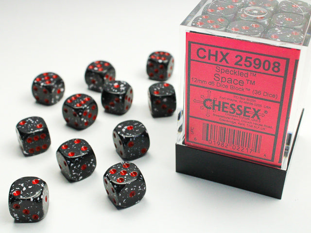 Chessex - 36er Box Würfel - Speckled Space 12mm D6 Dice Block (36 dice)