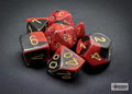 Chessex - 7er Set Würfel - Gemini Black-Red/gold Polyhedral 7-Dice Set