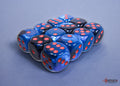 Chessex - 12er Box Würfel - Gemini Black-Starlight/red 16mm D6 Dice Block (12 dice)