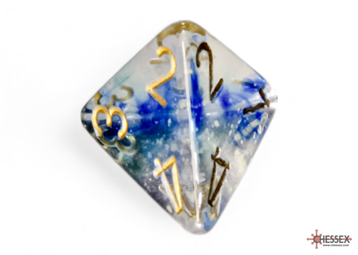 Chessex - 7er Set Würfel - Nebula Oceanic/gold Luminary Polyhedral 7-Dice Set