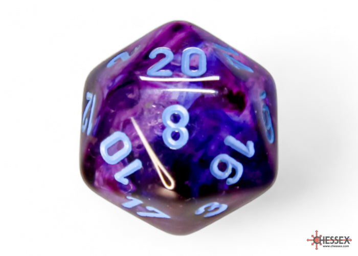 Chessex - 7er Set Würfel - Nebula Nocturnal/blue Luminary Polyhedral 7-Dice Set