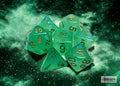 Chessex - 7er Set Würfel - Borealis Light Green/gold Luminary Polyhedral 7-Dice Set