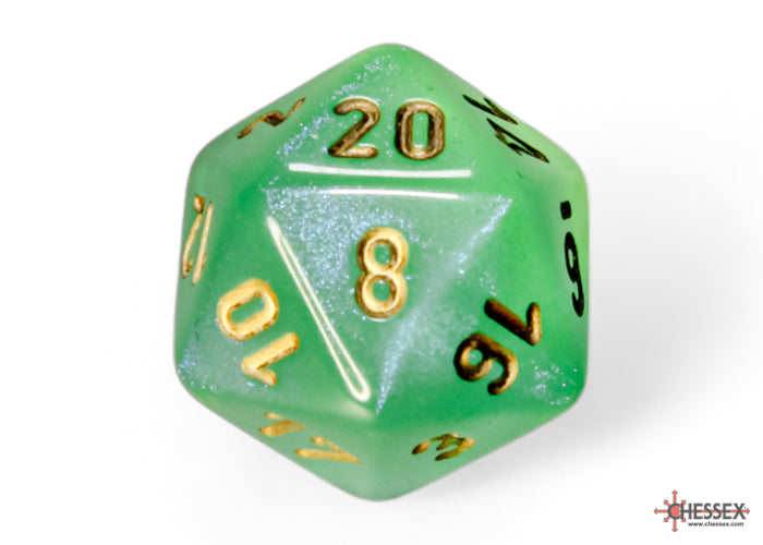 Chessex - 7er Set Würfel - Borealis Light Green/gold Luminary Polyhedral 7-Dice Set