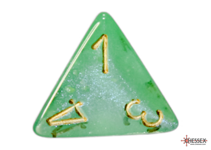 Chessex - 7er Set Würfel - Borealis Light Green/gold Luminary Polyhedral 7-Dice Set