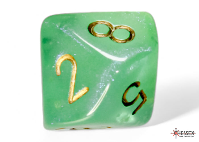 Chessex - 7er Set Würfel - Borealis Light Green/gold Luminary Polyhedral 7-Dice Set