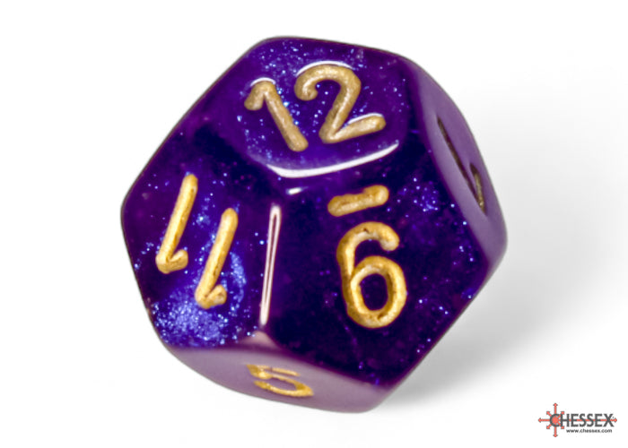 Chessex - 7er Set Würfel - Borealis Royal Purple/gold Luminary Polyhedral 7-Dice Set